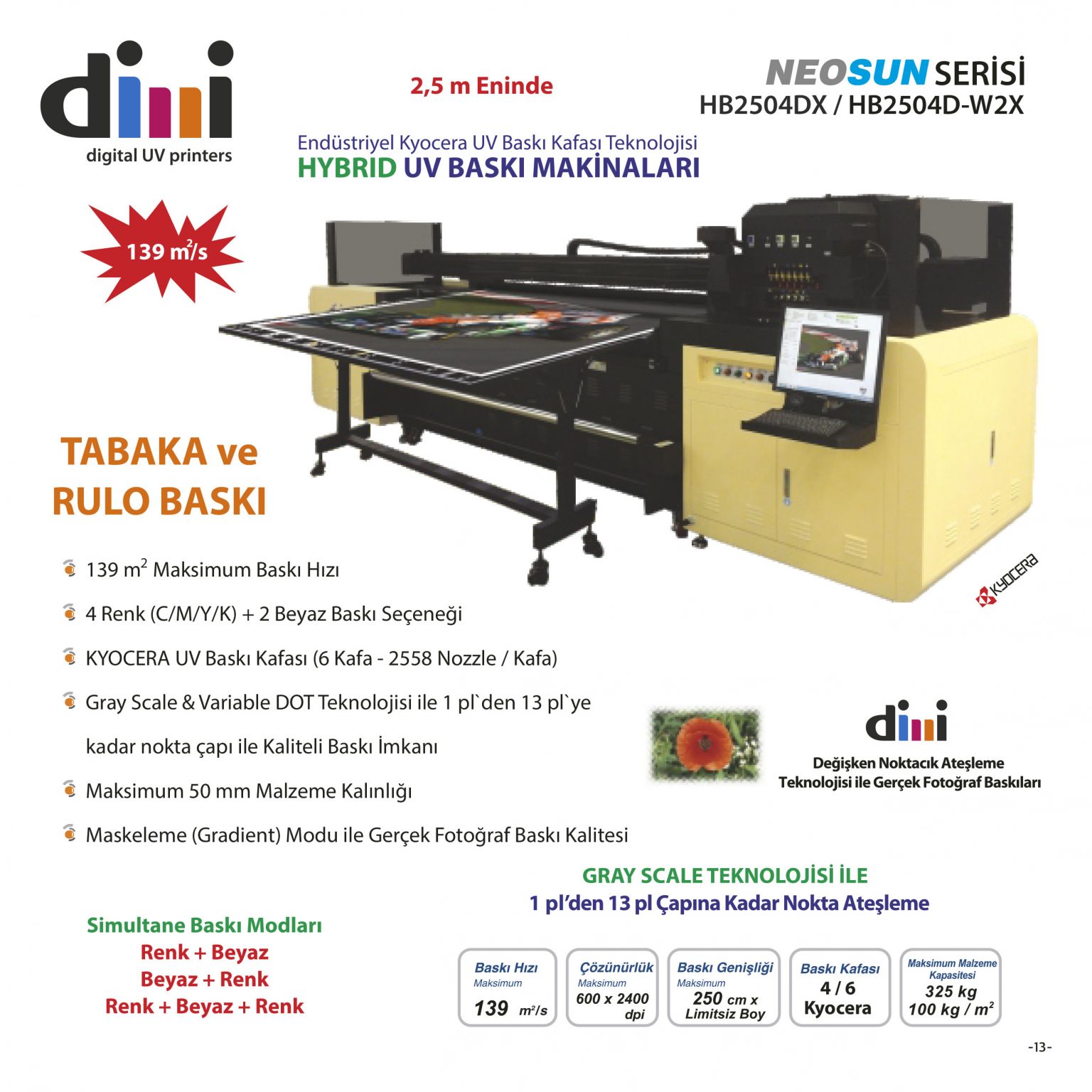 Dilli Neosun Hybrid UV Baskı Makinaları